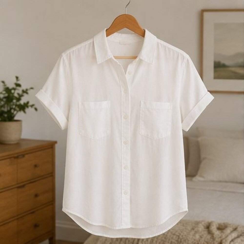 White Utility Pocket Shirt
